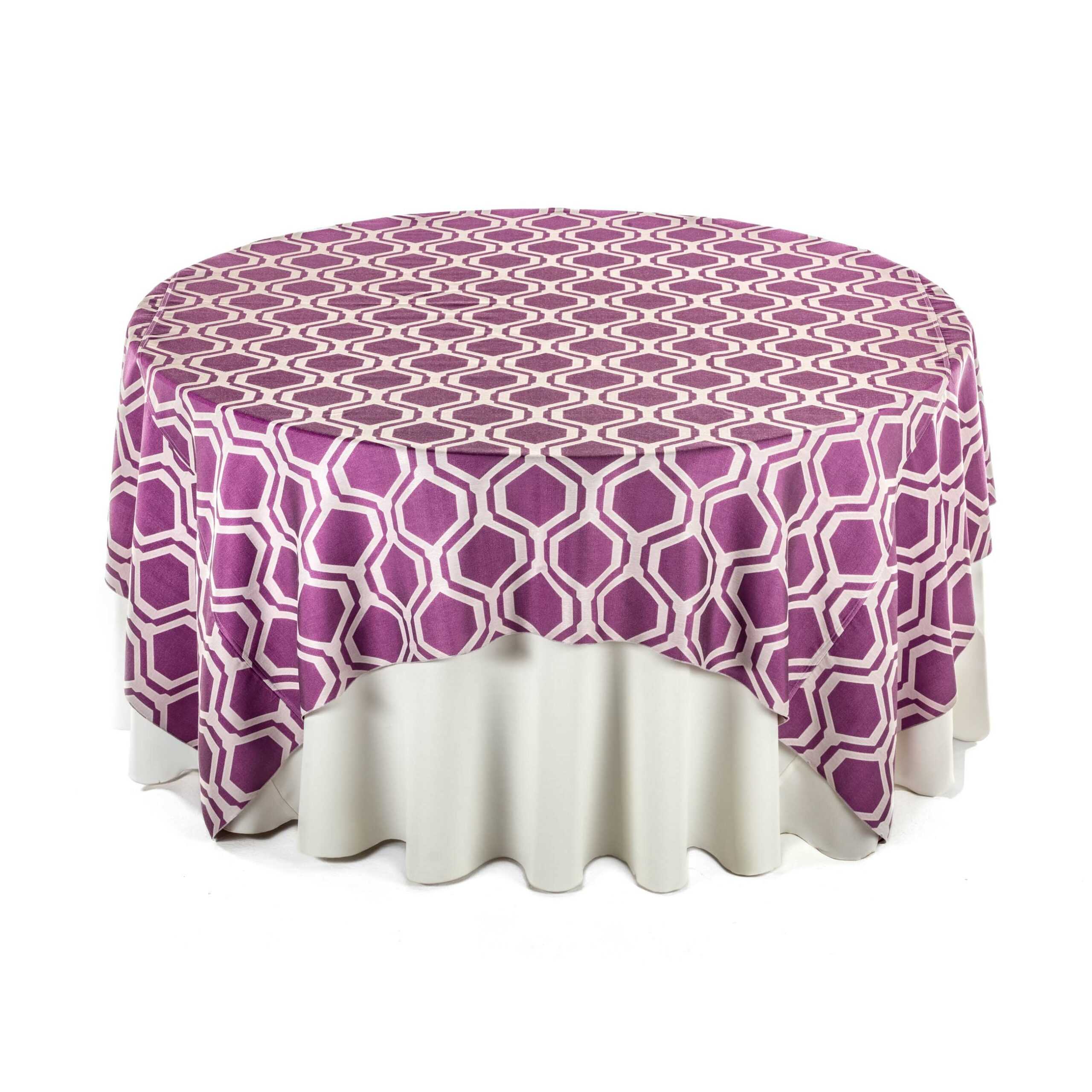 Purple Honeycomb Shape Pattern Rectangle Tablecloth